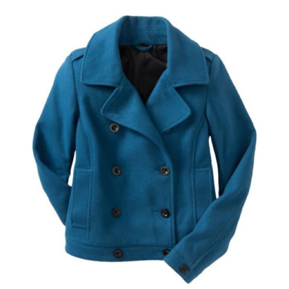 OLD NAVY CROPPED WOOL-BLEND PEACOAT
